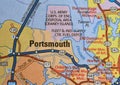 Map Image of Portsmouth, Virginia Royalty Free Stock Photo