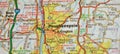 Map Image of Poughkeepsie, New York Royalty Free Stock Photo