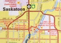 Map Image of Saskatoon, Saskatchewan, Canada
