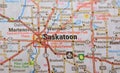 Map Image of Saskatoon, Saskatchewan, Canada