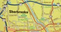 Map Image of Sherbrooke, Ontario, Canada Royalty Free Stock Photo