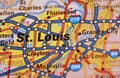 Map Image of St Louis Missouri Royalty Free Stock Photo