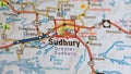 Map Image of Sudbury, Ontario, Canada