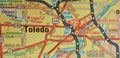 Map Image of Toledo Ohio Royalty Free Stock Photo