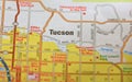 Map Image of Tucson Arizona Royalty Free Stock Photo