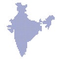 map of India with blue dots vector illustration Royalty Free Stock Photo