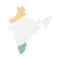 Map of India with flag