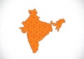 Map of India idea design Royalty Free Stock Photo