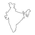 Map of India - outline