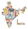 Map of India Royalty Free Stock Photo