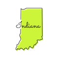 Map of Indiana Vector Design Template.