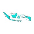Map of Indonesia Vector Design Template. Royalty Free Stock Photo