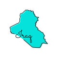 Map of Iraq Vector Design Template.