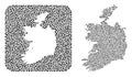 Map of Ireland Republic - Dot Collage with Hole Royalty Free Stock Photo