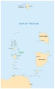 Map of the islands of Koh Samui and Koh Pha Ngan in the Gulf of Thailand Thailand