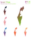 Map of Israel with beautiful gradients.