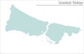 Map of Istanbul - Turkey Vector Illustration