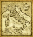 Map of Italy Royalty Free Stock Photo