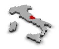 Map of Italy Abruzzo