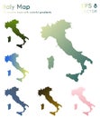 Map of Italy with beautiful gradients.
