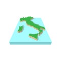 Map of italy, cartoon style Royalty Free Stock Photo