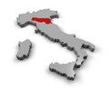 Map of Italy Emilia Romagna