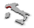 Map of Italy Liguria