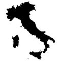 Map Of Italy Royalty Free Stock Photo