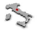 Map of Italy Umbria