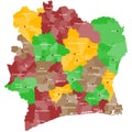 Map of Ivory Coast