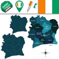 Map of Ivory Coast