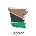 Map Of Jagraon City Modern Simple Geometric, illustration vector design template Royalty Free Stock Photo