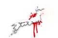 Map of Japan bleeding Royalty Free Stock Photo