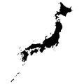 Map of Japan in high resolution Royalty Free Stock Photo