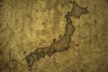 map of japan on a old vintage crack paper background Royalty Free Stock Photo