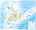 Map of the Japanese island of Hokkaido