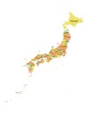 Map of Japanese Prefectures