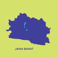 map of jawa barat. Vector illustration decorative design