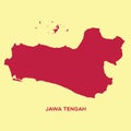 map of jawa tengah. Vector illustration decorative design