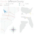 Map of Jefferson County in Florida