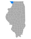 Map of Jo Daviess in Illinois