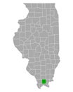 Map of Johnson in Illinois