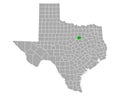 Map of Johnson in Texas