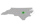 Map of Johnston in North Carolina
