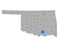Map of Johnston in Oklahoma