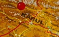 A Map of Kabul, Afghanistan Royalty Free Stock Photo