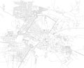 Map of Kabul, streets, Afghanistan. Asia Royalty Free Stock Photo