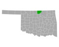 Map of Kay in Oklahoma