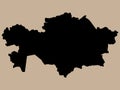 Map Kazakhstan Silhouette Vector illustration Eps 10 Royalty Free Stock Photo