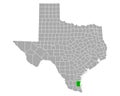 Map of Kenedy in Texas Royalty Free Stock Photo